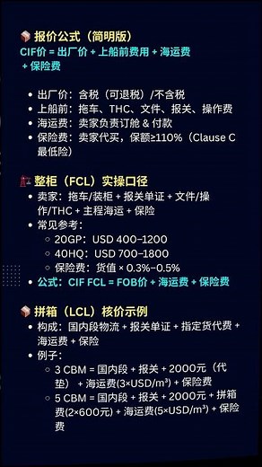 CIF报价一文秒懂！比FOB多这2步，外贸人必备专业核价指南！