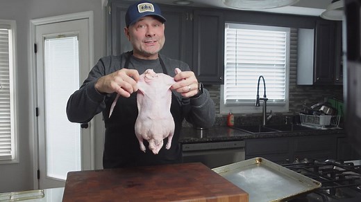 Breaking down a whole duck step by step