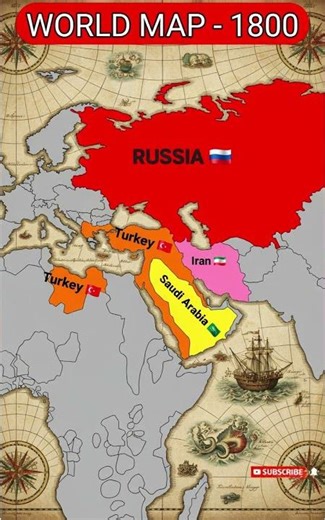 World Map 1800 – Ottoman, Russian & Persian Empires at Their Peak! 🔥