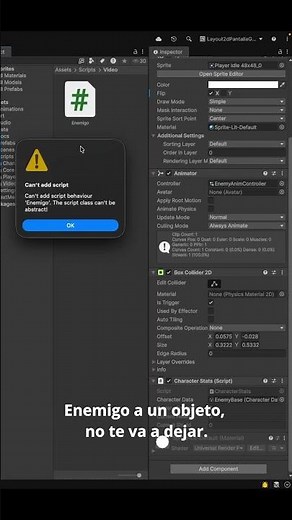 Aprende cómo usar clases y métodos abstract en C# dentro de Unity #gamedev #indiedev