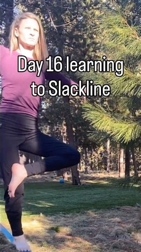 Day 16: Documenting my Slackline Progression Journey #slackline #balance #fitnessmotivation