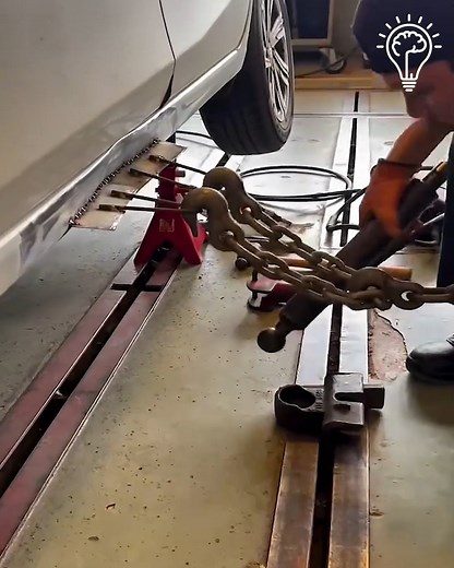 Car Body Pulling. #CarBodyRepair #MetalPulling | Gizmo Trends