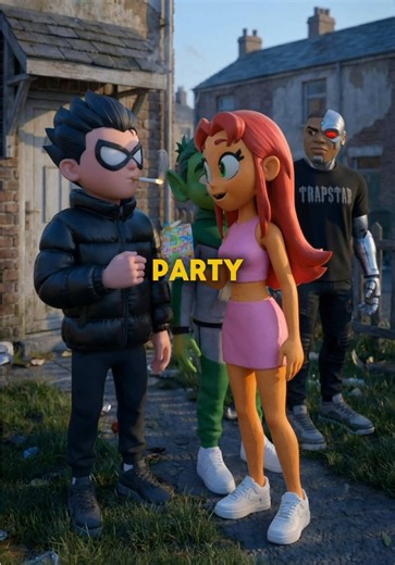 party tonight 💀🍾 #teentitansgo #animation #ukcomedy #funny #britishcomedy