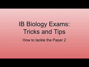 IB Biology Paper 2 Tricks and Tips