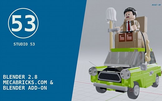 iBlender中文版插件 mecabricks 教程 免费高级终极版乐高积木砖块模型组装资产 Blender 插件 教程