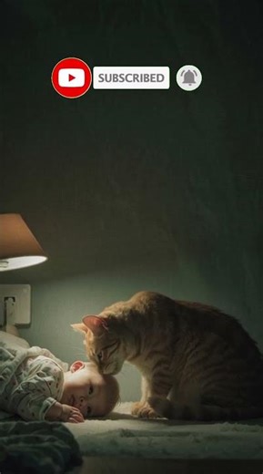 “A Ginger Cat Comforts a Crying Baby – Heartbreaking and Tender Moment” #catlife #cat #catvideos