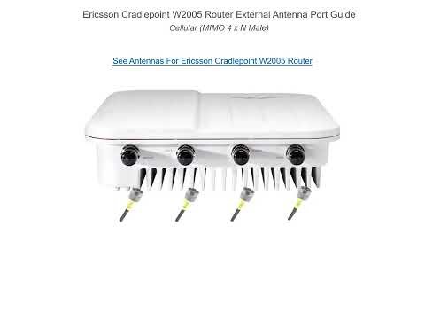 Ericsson Cradlepoint W2005 Antenna Port Guide