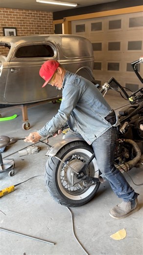 Fabricating a sissy bar from scratch 🔨 #BikeBuild | Bad Chad