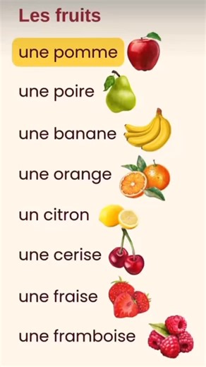 French fruit names you should know 🍓🇫🇷 Easy vocabulary for daily life and shopping 🛒✨ Save this post and practice every day 📌 ⸻ #SaveThisPost #LearnFrench #FrenchVocabulary #FrenchForBeginners #FrenchDaily EverydayFrench FrenchWords SpeakFrench LanguageLearning FrenchWithMe | Learnfrench.withmarie
