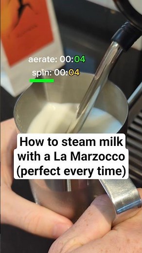 How to steam / froth perfect milk with a La Marzocco coffee machine #barista #latteart #coffee