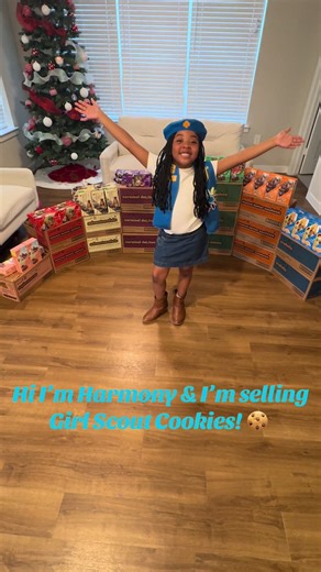Harmony is selling Girl Scout Cookies to support her Troop! And earning her Year 2 entrepreneurship pin! Please clink the link 🔗 In comments Happy Shopping 🍪 #girlscout #fyp #cookieseason #girlscoutsofamerica #cookiegirl