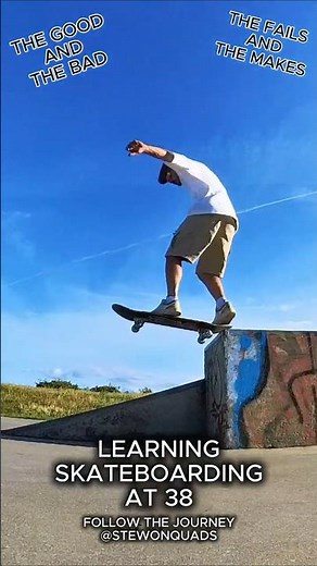 Learning To Skateboard At 38 | Good, Bad & Everything In Between #stewonquads #skateboarding