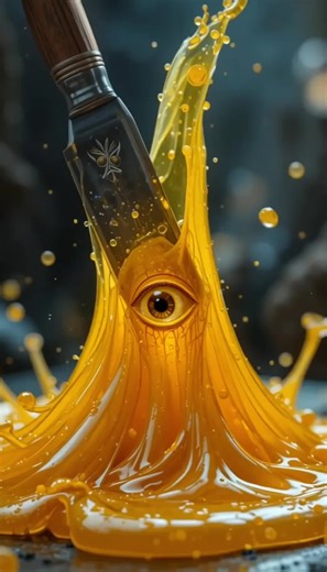 Cursed Slime Blob with a Surprising Eye Inside