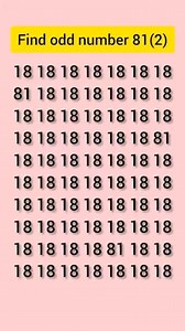Spot the Odd Number 81 in This Visual Puzzle! This exciting visual brain teaser is designed to test your observation skills. The image is filled with the number “18,” but hidden among them is the odd number 81 — and not just once, but twice! Can your sharp eyes locate both of them without zooming in? These kinds of puzzles help improve focus, attention to detail, and mental alertness. Challenge yourself and your friends to see who can find the hidden 81s the fastest. Are you ready? Let’s find th