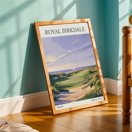 Royal Birkdale Art Print – the Open 2026 Golf Course Landscape, Green Fairway, Blue Sky, England - Etsy