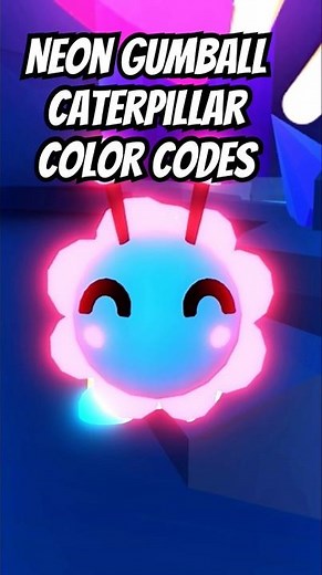 Neon Gumball Caterpillar Color Code Ideas in Adopt Me! #adoptmepets #adoptmepetscodes #adoptmeupdate