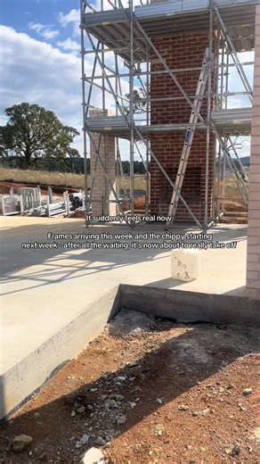 Owner-builder update: frames arriving this week and carpentry starts next week. Watching our custom home go from slab to structure as frames begin to kicks off soon!