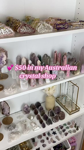 $50 Australian Crystal Shop Haul: Hair Clip, Selenite Tower, Moon Carving