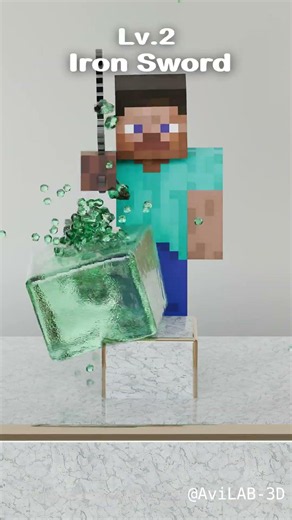 Can Steve Cut The Jelly With Every Minecraft Sword? ⚔️😱 | Blender Soft Body Animation