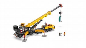 LEGO City Mobiler Baukran, Bauspielzeug für Jungen und Mädchen, Geschenk für kreative Kinder, ausfahrbarer Langer Ausleger, 4 Bauarbeiter-Minifiguren für Rollenspiele 60409