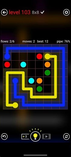 FLOW FREE MANIAS 8x8 LEVEL 103 COMPLETE SOLUTION #android #games #level #flowfree #solution #iso