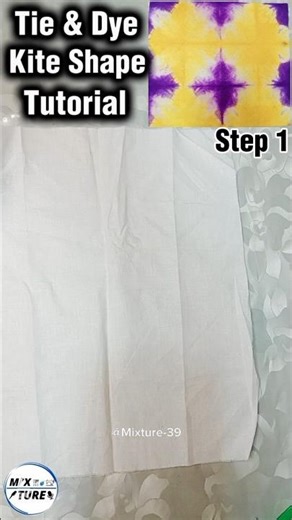 Kite Shape Tie & Dye | Shibori Design Tie Dye | Tie & Dye Tutorial #tiedye #shorts #yt #subscribe