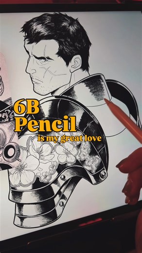 This isn’t sponsored or anything but 6B pencil in @Procreate is my great love ✏️ I get bogged down by all the brush options sometimes so I love a good work horse brush than can do everything I need it to. I’m not a fan of switching too often. I find I’m using it more than dry ink which was all I used for so long! Any other Procreate users have a favorite stock brush? #fantasyart #fantasyartist #digitalillustration Artist | character art | fantasy medieval | knight | line art | digital brushes