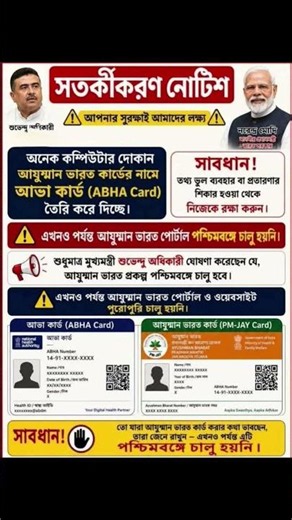 Ayushman Bharat Card । আয়ুষ্মান ভারত প্রকল্প। ABHA Card