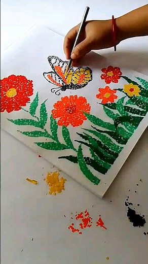 Paper collage art || Butterfly collage art | #collage #collageart #papercraft #craft #youtubeshorts