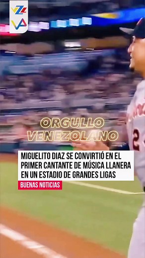 El artista venezolano Miguelito Diaz se convirtió en el primero en cantar música llanera en un estadio de las Grandes Ligas. El intérprete se presentó el #29Jul en el homenaje a Miguel Cabrera antes del juego entre los Marlins y Tigers en el Home Depot Park, en Miami (EE UU).