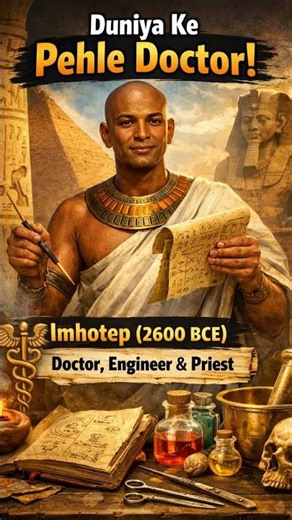 “दुनिया के पहले डॉक्टर कौन थे?🤯 सच्चाई जानकर हैरान रह जाओगे!”| #imhotep #hippocrates #medicalhistory