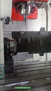 VMC Machine 4 Axis Job Working