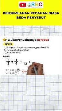 Easy Way to Add Common Fractions with Different Denominators #mathematics #shorts #ruangbelajarch...