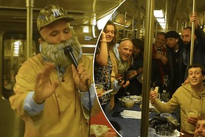 Rapper-comedian stages Passover Seder dinners on the NYC subway