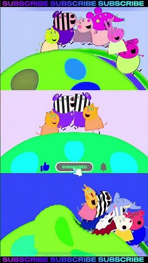 😄🦕 Everyone Rides the Giant Dinosaur Slide! - Peppa Pig | Gamavision Csupo Effects