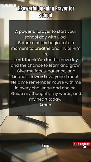 A Powerful Opening Prayer For School | Start The Day With God