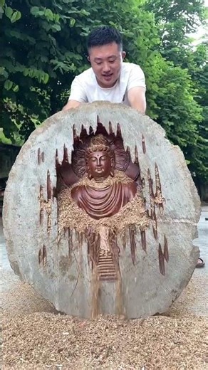 Amazing Buddha Wood Carving 🙏✨ | Incredible Traditional Craftsmanship