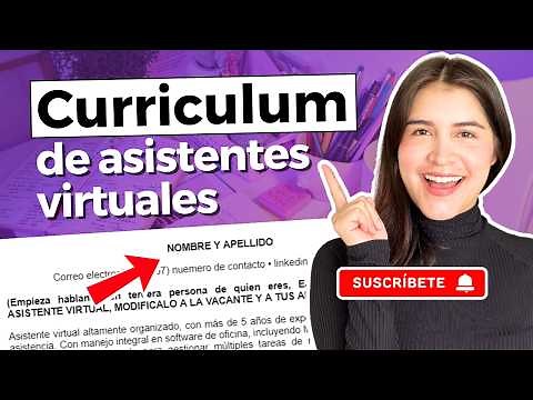 📝 CURRICULUM para ASISTENTE VIRTUAL sin experiencia + PLANTILLA GRATIS