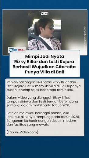 From Dream to Reality, Rizky Billar and Lesti Kejora Successfully Own Their Dream Villa in Bali