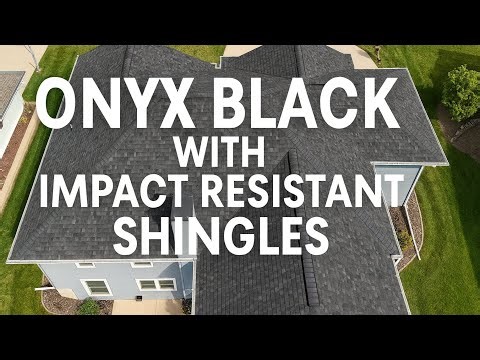 Impact resistant Flex shingles in Onyx Black in New Glarus.