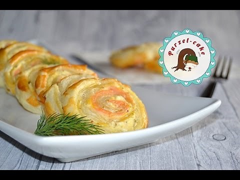Puff pastry salmon snails / Finger food snacks / by Purzel-cake
