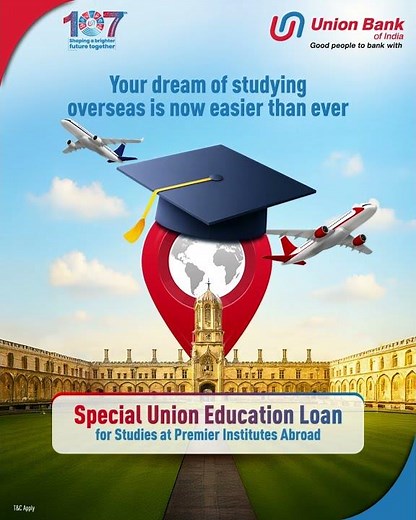 Union Education Loan Premier Abroad | Union Bank of India