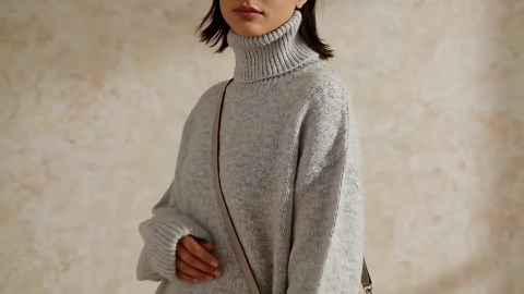 Korean Loose Turtleneck Sweater: Oversized Knit Pullover, Minimalist Winter Top - Etsy