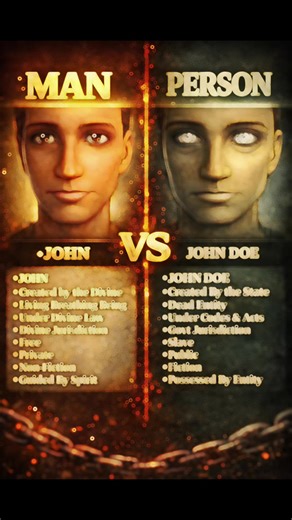 MAN vs PERSON… Do You Know The Difference?” Alternative hooks to test: \t•\t“They Never Explained This In School…” \t•\t“Legal Identity vs Living Being 👀” \t•\t“Are You Operating As a Man… or a PERSON?” There’s a conversation most people never hear. What’s the difference between a living man… and a legal “person”? Is it just semantics? Or does it shape how laws, rights, and systems interact with you? This isn’t about fear. It’s about awareness. Understanding legal language, identity, and struct