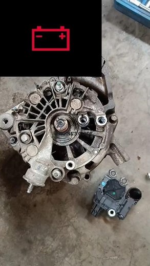 Battery warning alternator problem bad voltage regulator #dynamo #car #reel #short #mechanic #engine