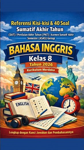 Referensi Kisi-kisi & soal SAT/PAT/ASAS Genap BAHASA INGGRIS Kelas 8 Tahun 2026 Kurikulum Merdeka