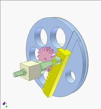 Gear, rack and linkage mechanism 2