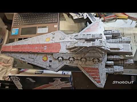Clone Wars creative 4d star wars venator class star destroyer build and review!