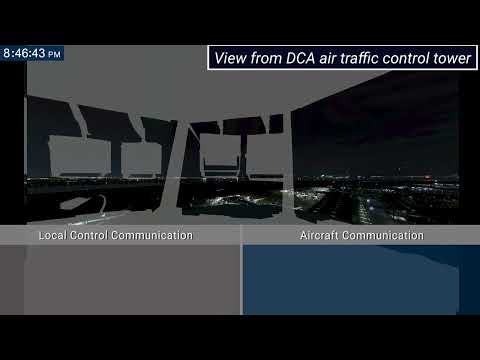 NTSB Animation - Control Tower Visibility Study - DCA Midair Collision