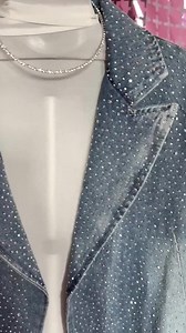 Oversized Rhinestone Denim Jacket – One Size Fits All | Statement Sparkle - Etsy